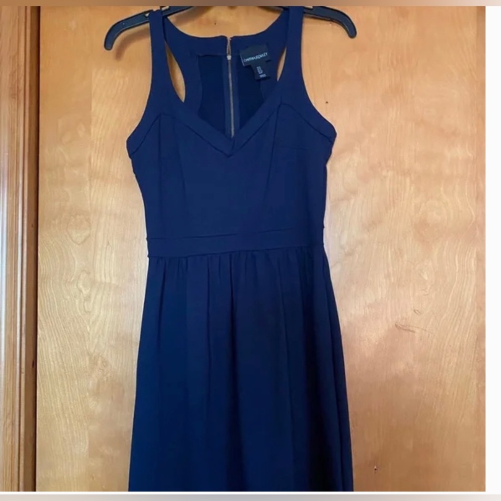 Cynthia Rowley Racerback Dress w/Exposed Zipper & Pockets